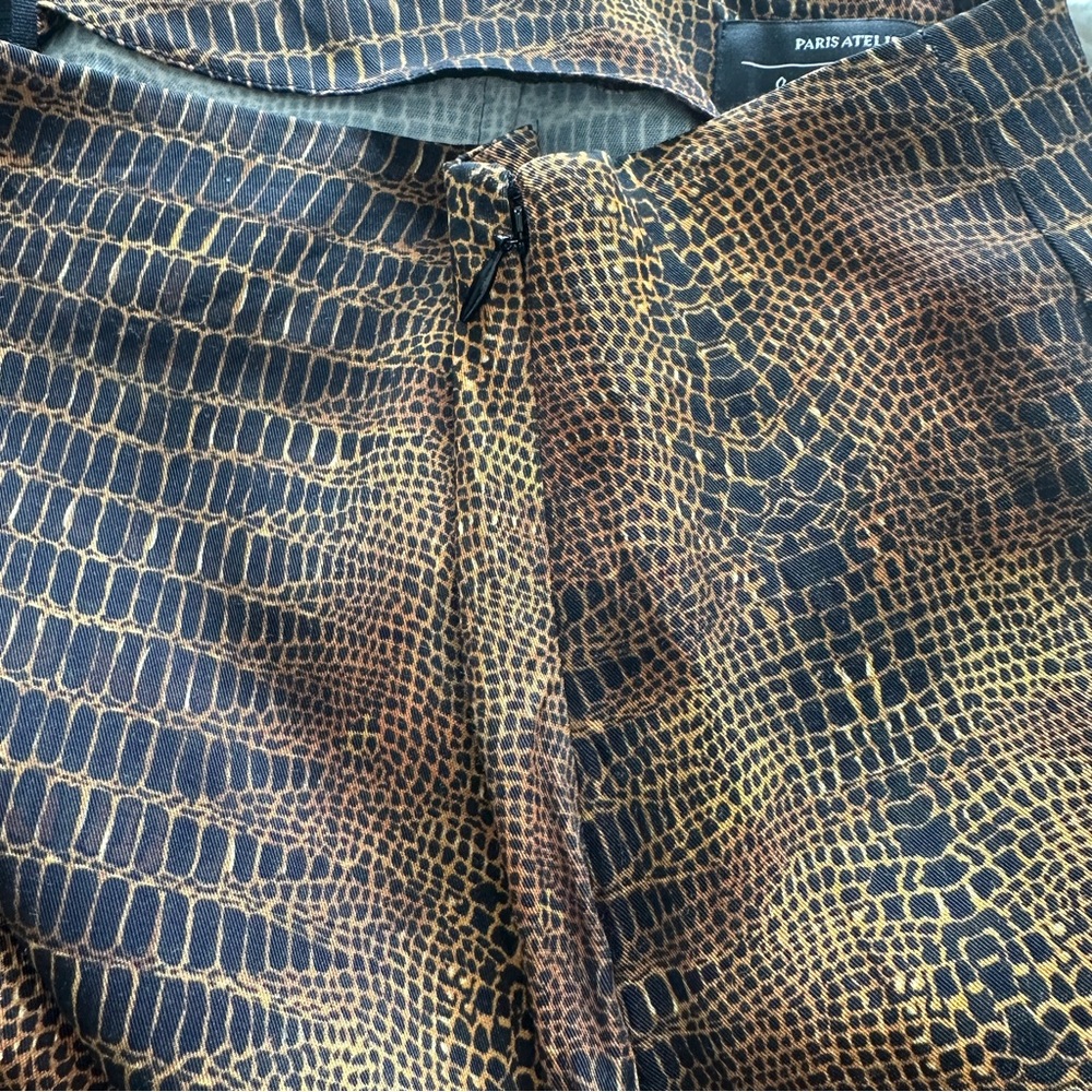 Python Animal Print Midi Skirt Size 4 - image 6